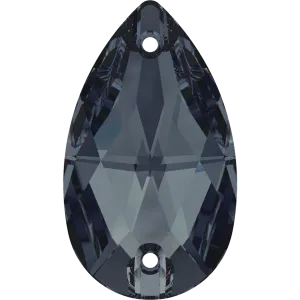 3230 Swarovski Drop Sew-On Stones, Graphite (253)