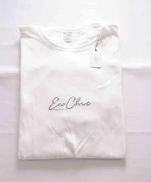 $395 ELEVENTY - Ivory  Crewneck Premium Short Sleeve Sweater - M