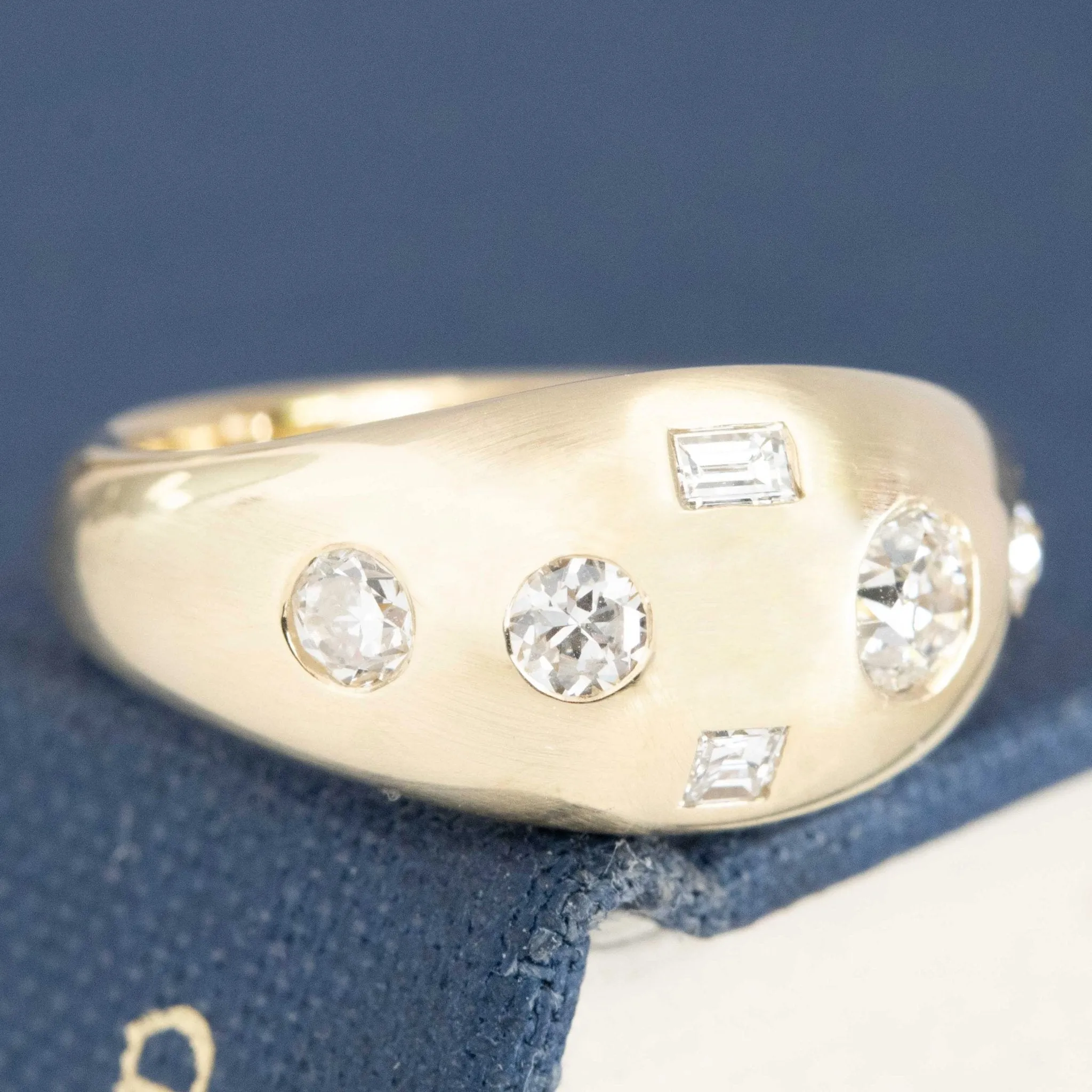 .45ctw Mixed Cut Diamond Bombe Ring