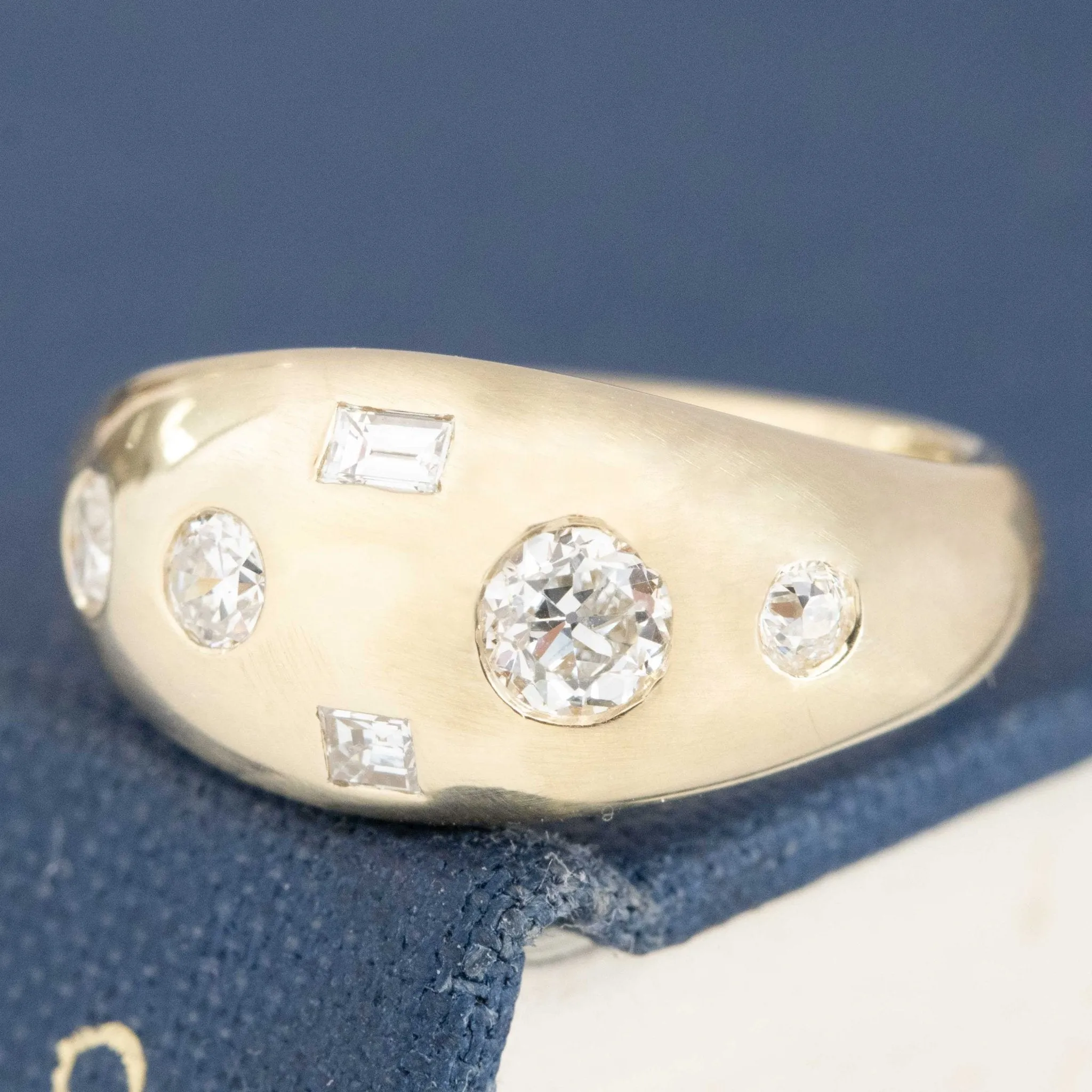 .45ctw Mixed Cut Diamond Bombe Ring