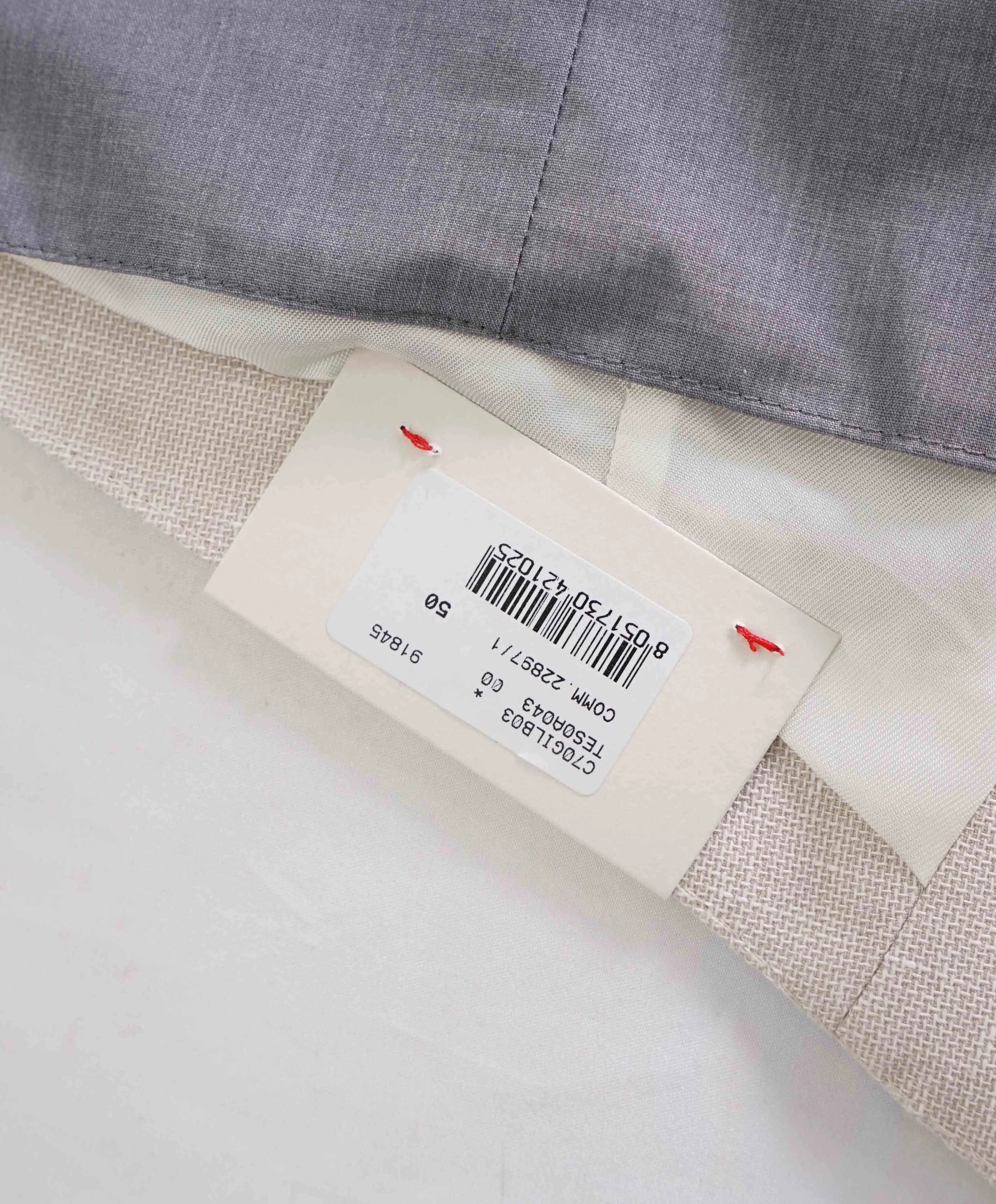 $475 ELEVENTY - *COTTON / LINEN* Textured Weave Waistcoat Vest - 40R