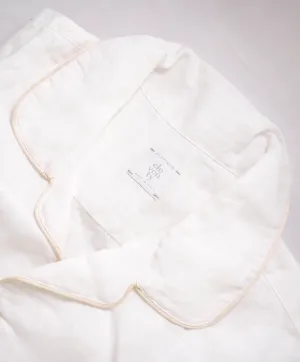$495 ELEVENTY - *PURE LINEN* Tipped Havana Camp Collar Resort Shirt - M