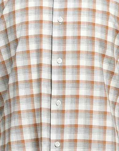 $495 ELEVENTY - *SPREAD COLLAR* Brown/White Check Dress Shirt - S