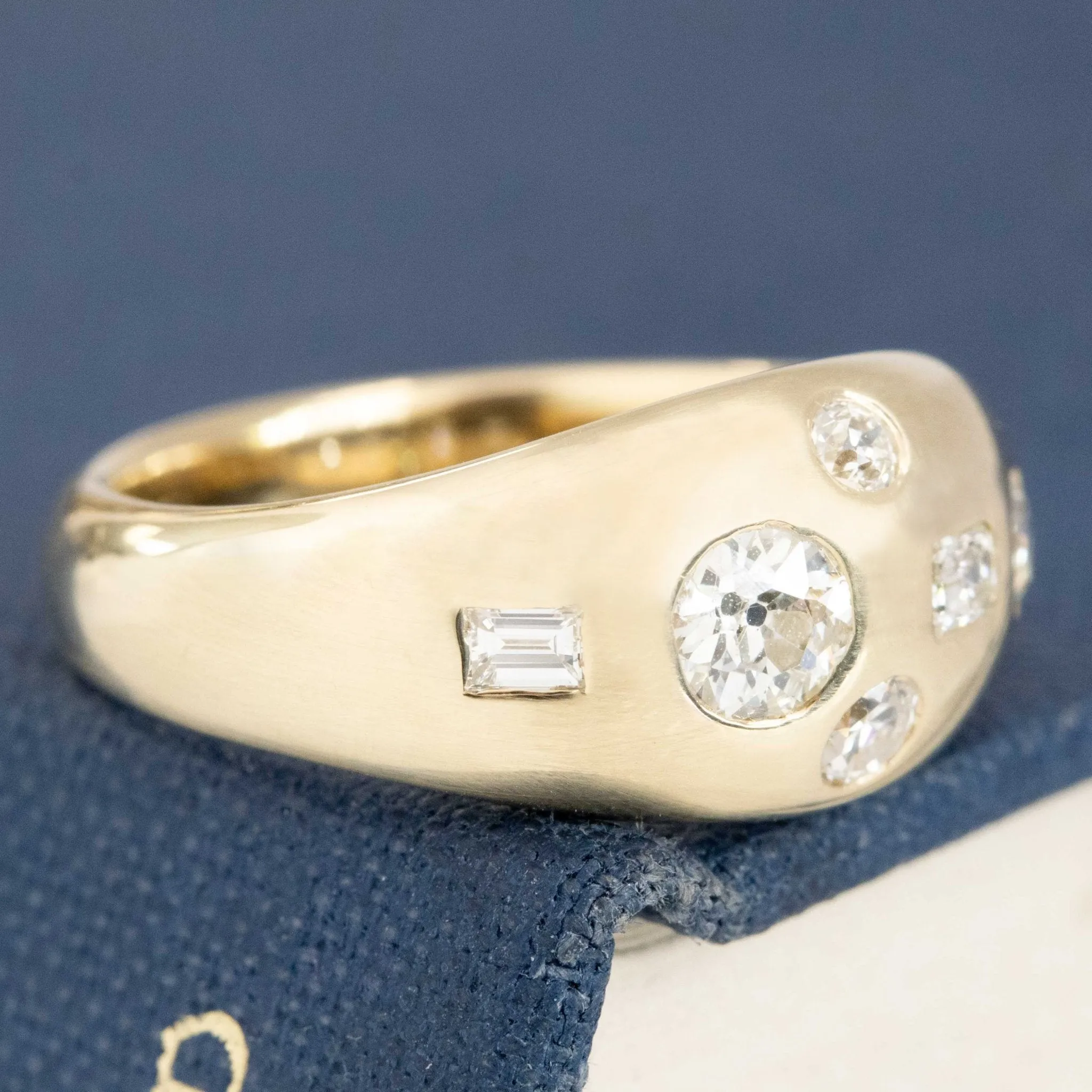 .57ctw Mixed Cut Diamond Bombe Ring