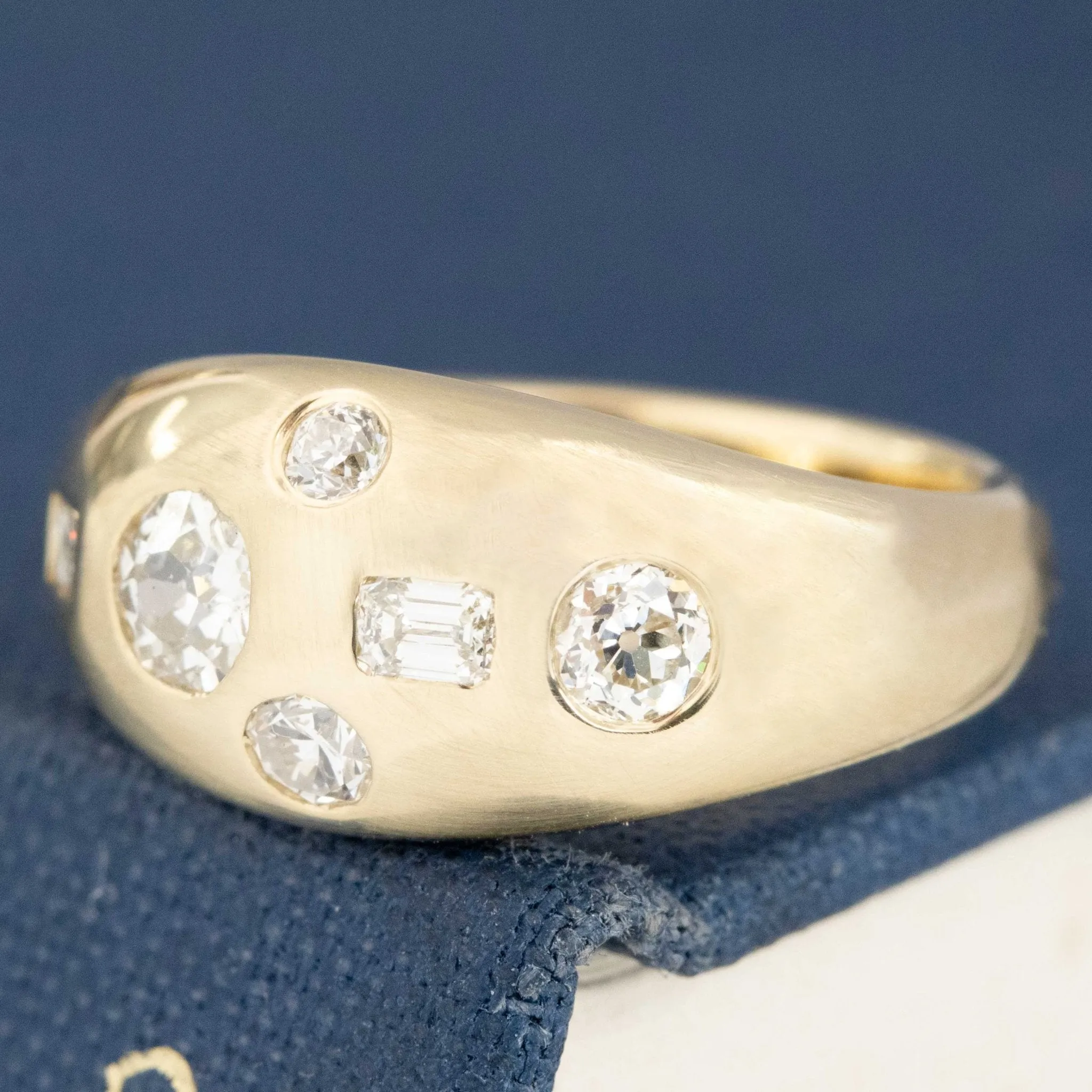.57ctw Mixed Cut Diamond Bombe Ring