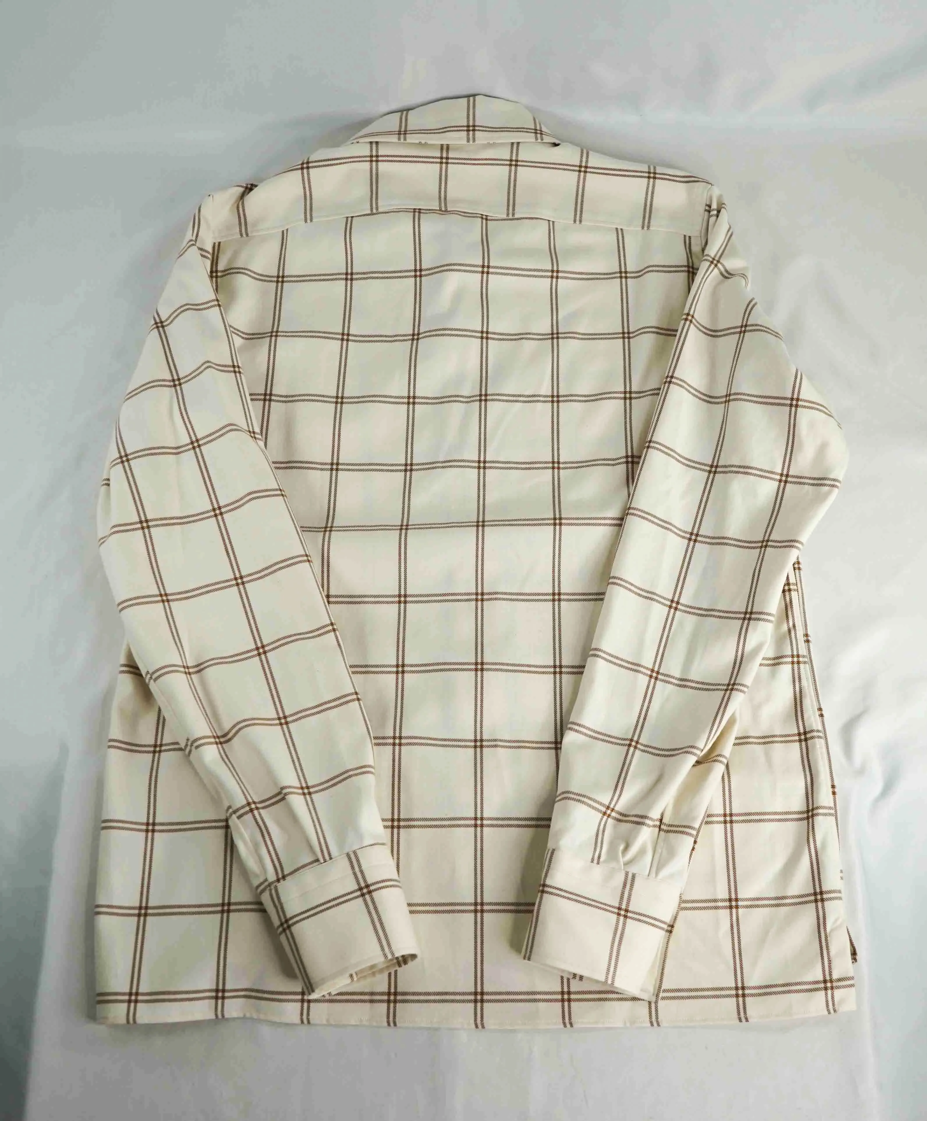$595 ELEVENTY PLATINUM - Cotton Ivory / Camel Shirt Jacket Coat - M