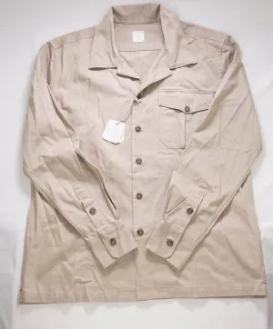$595 ELEVENTY PLATINUM - Cotton Twill Beige Shirt Jacket Coat - M