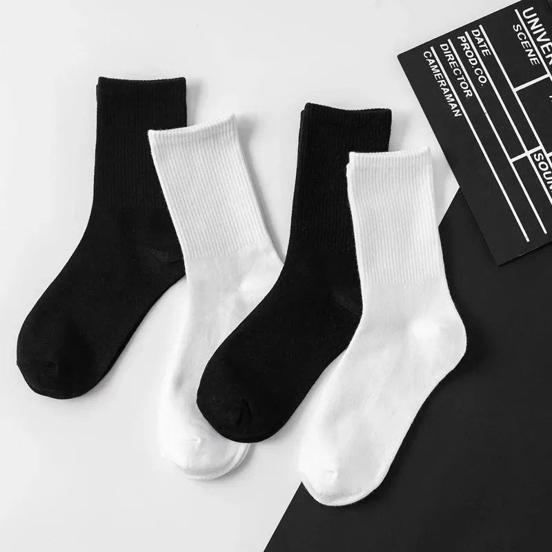6 Pairs Men's Mid-Length Sports Socks – Breathable