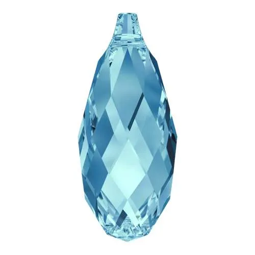 6010 Swarovski Briolette Pendants, Aquamarine (202)
