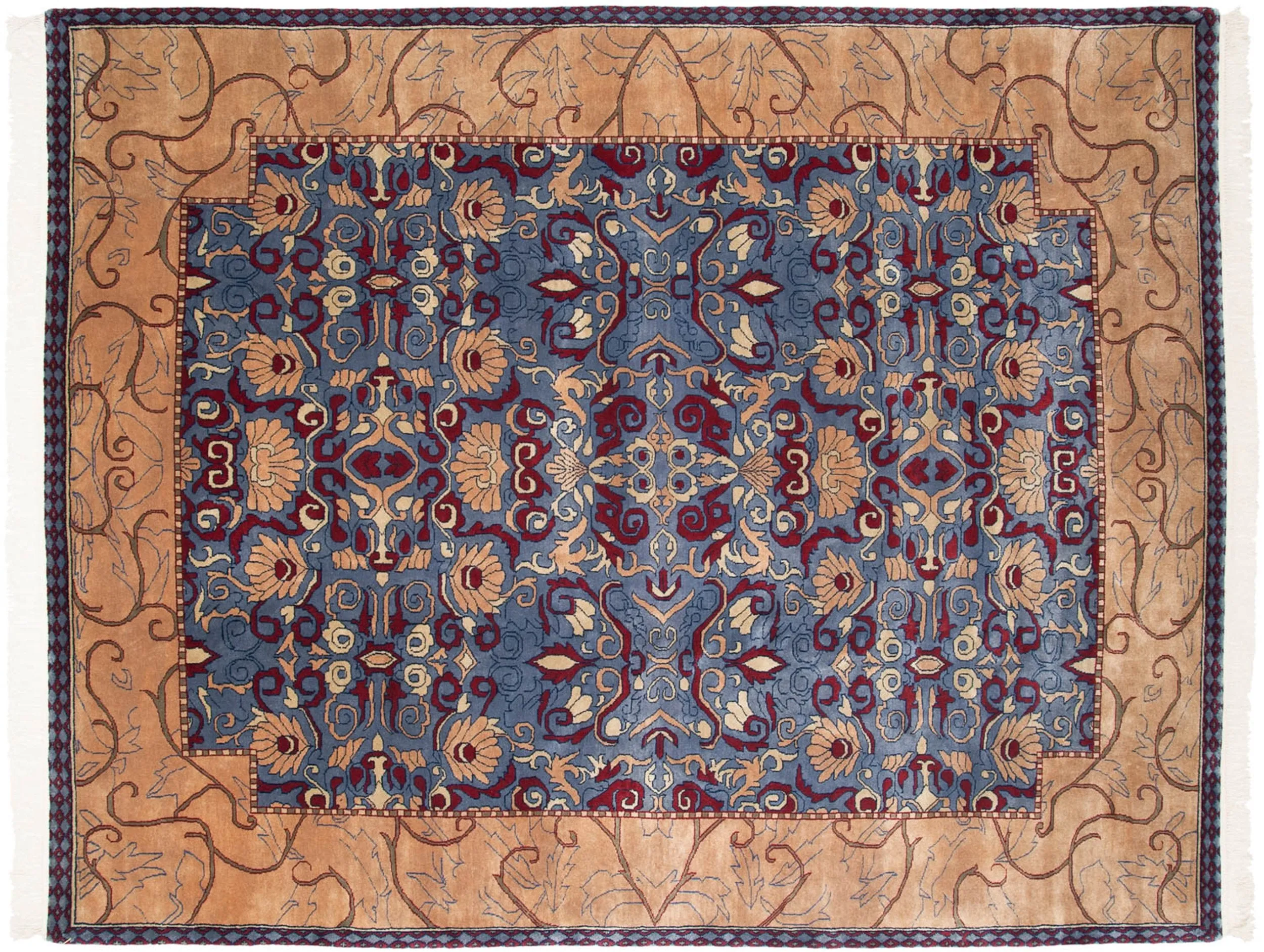 8x10 Vintage Indian Arts And Crafts Design Carpet