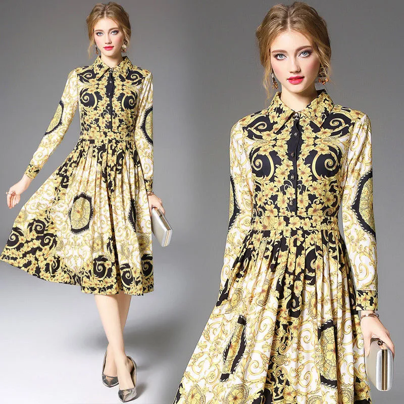 A-Line Skater Midi Dress