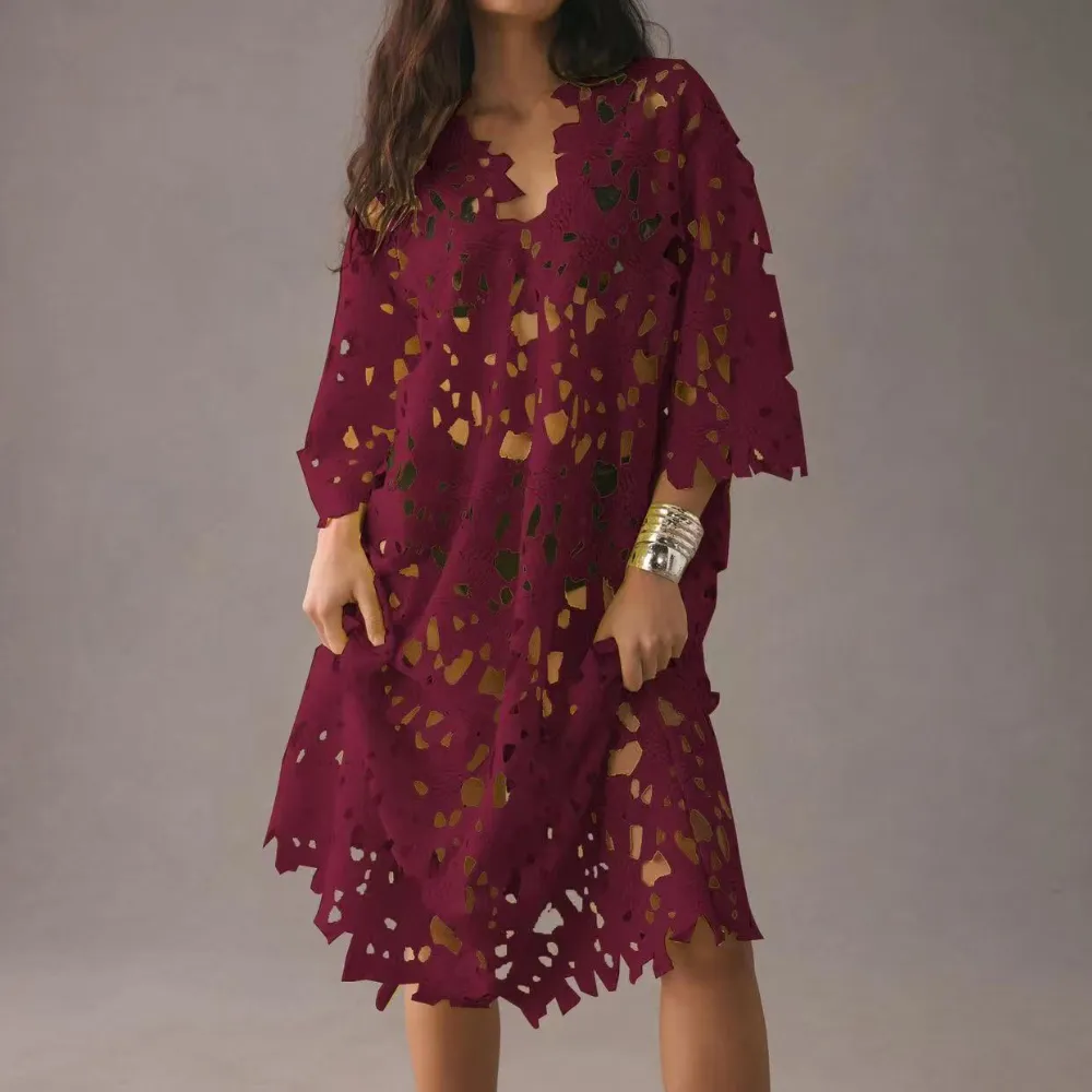 Acatl - Elegant hollowed-out women's dress
