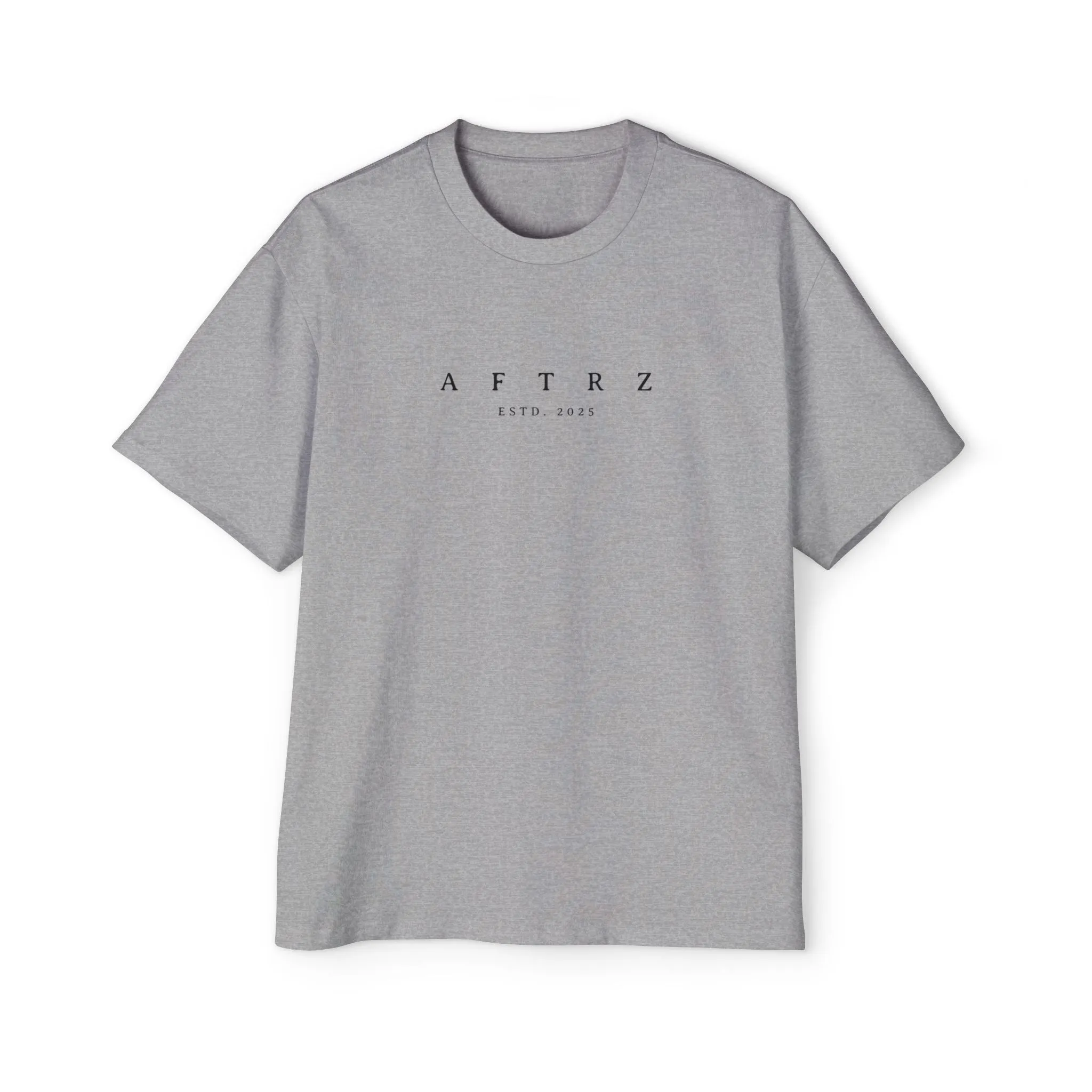 Aftrz Classics Heavy Oversized Short Sleeve T-Shirt - Grey with Black Logo