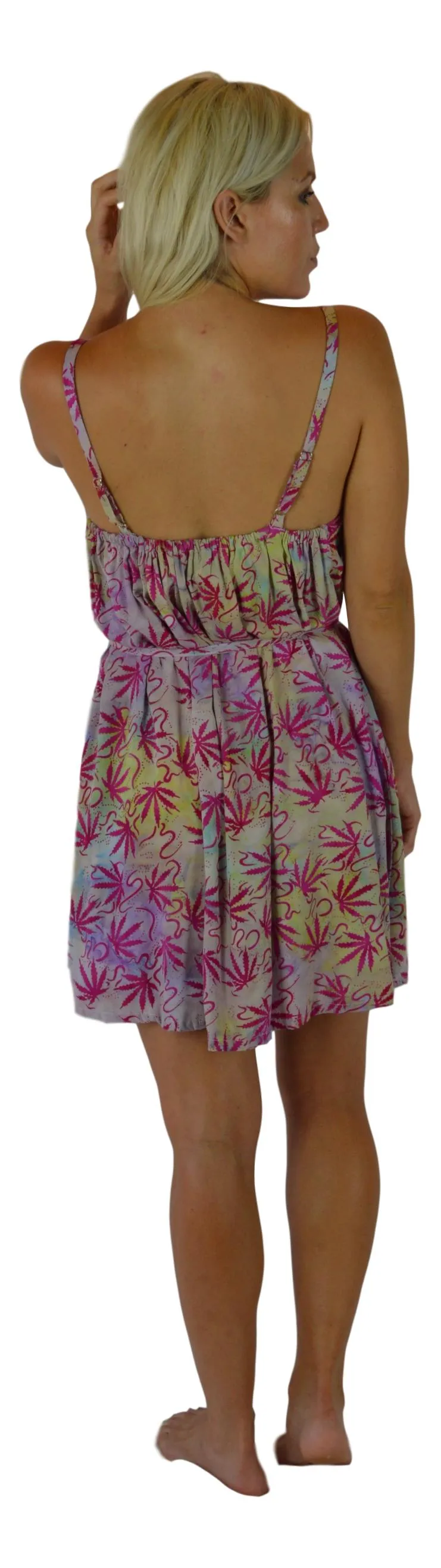 Aloha Royale - Short Bali Dress - Batik Ganja - Multi