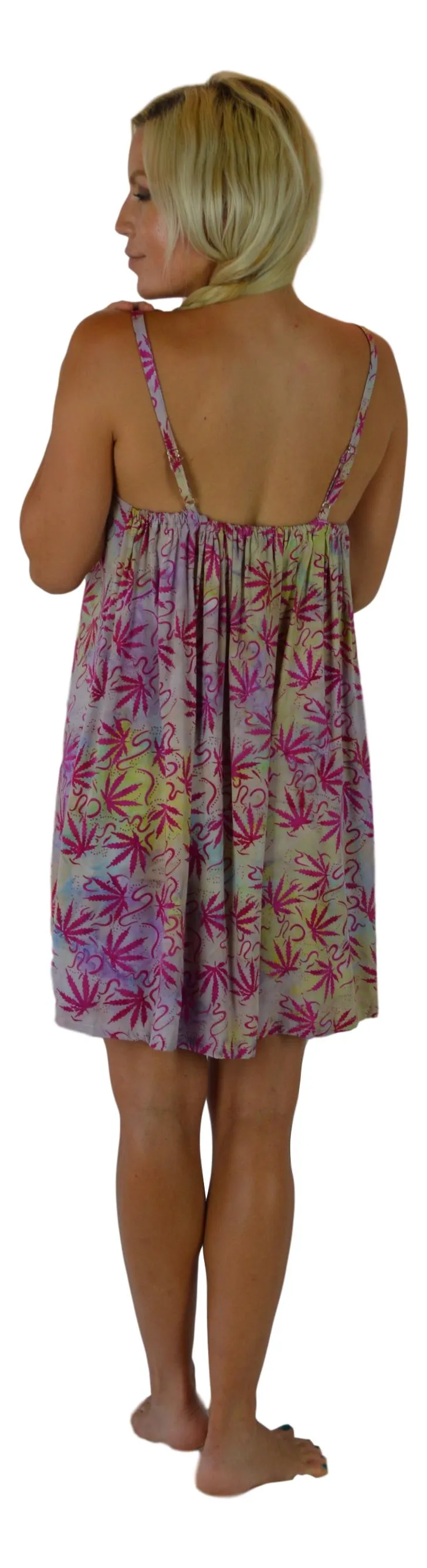 Aloha Royale - Short Bali Dress - Batik Ganja - Multi