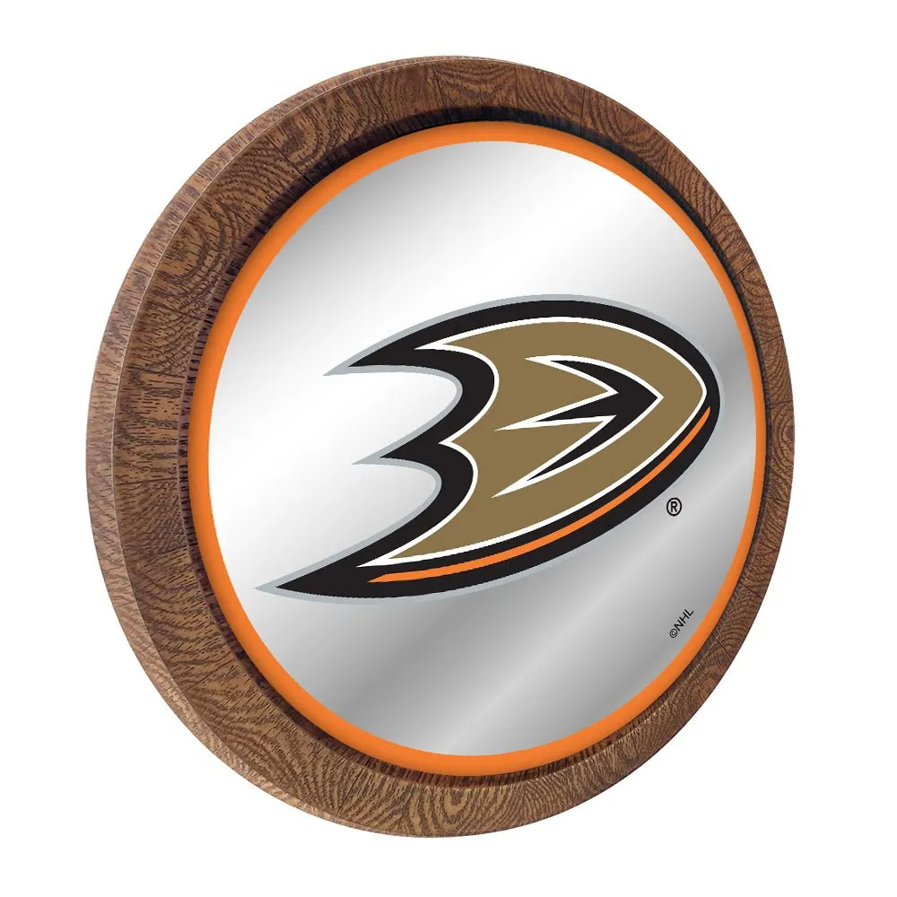 Anaheim Ducks: Mirrored Barrel Top Wall Sign