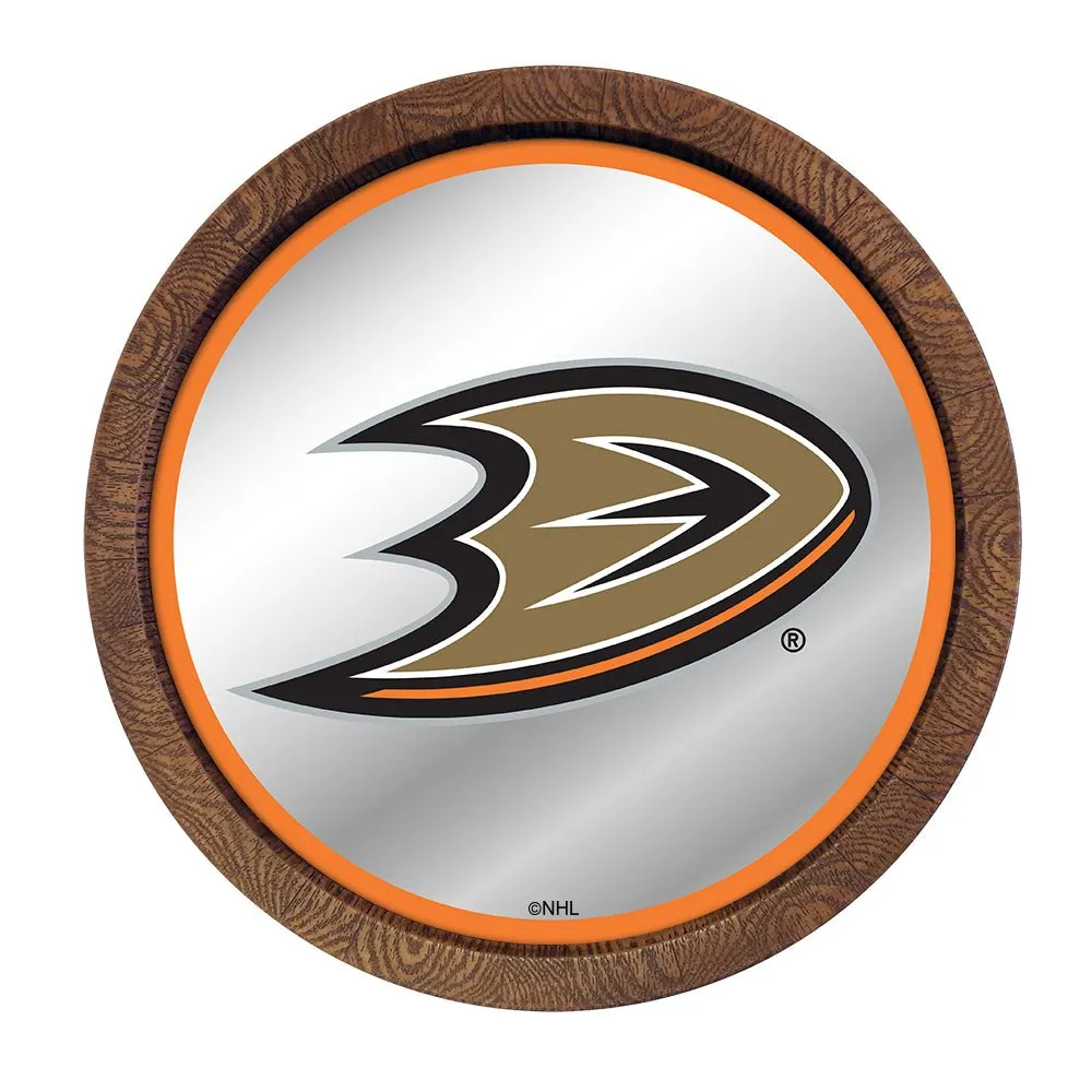 Anaheim Ducks: Mirrored Barrel Top Wall Sign