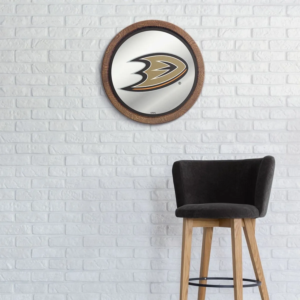Anaheim Ducks: Mirrored Barrel Top Wall Sign