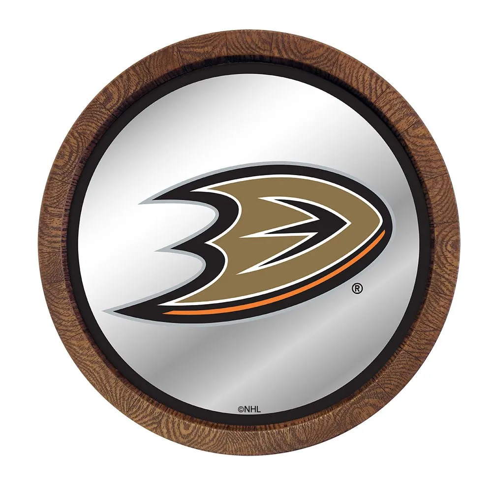 Anaheim Ducks: Mirrored Barrel Top Wall Sign