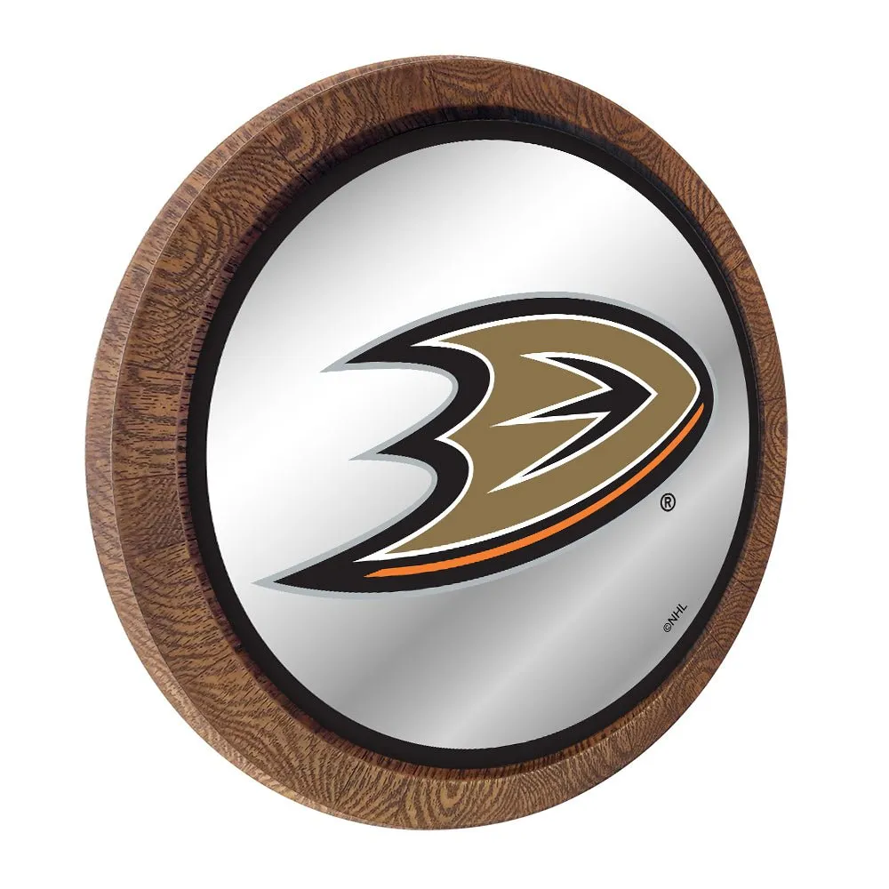 Anaheim Ducks: Mirrored Barrel Top Wall Sign