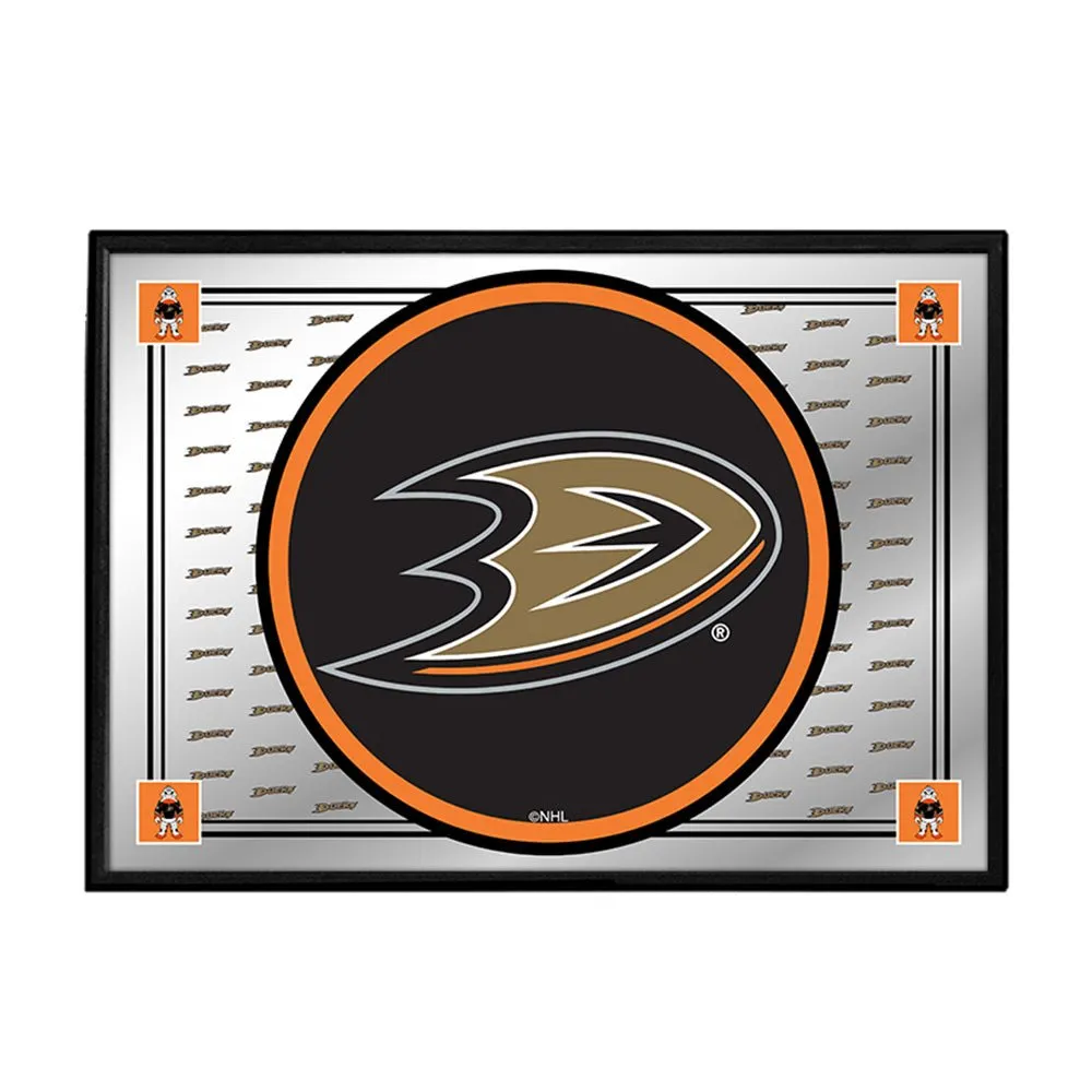 Anaheim Ducks: Team Spirit - Framed Mirrored Wall Sign