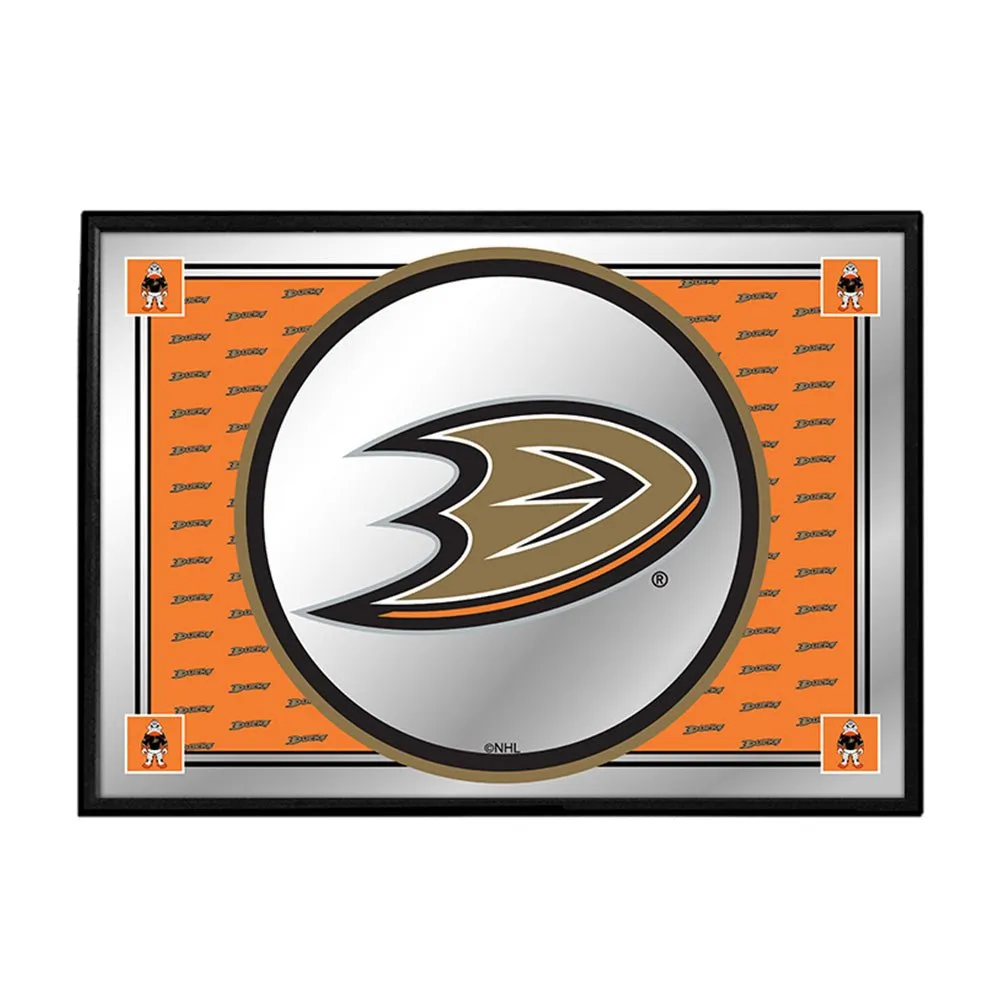 Anaheim Ducks: Team Spirit - Framed Mirrored Wall Sign