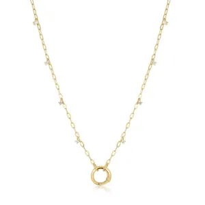 Ania Haie Gold Shimmer Chain Charm Connector Necklace