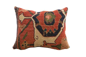 Antique Bijar Rug Fragment Pillow