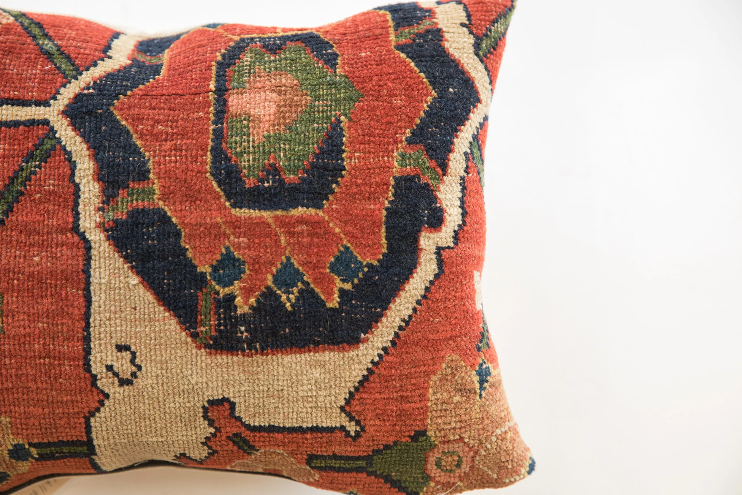 Antique Bijar Rug Fragment Pillow
