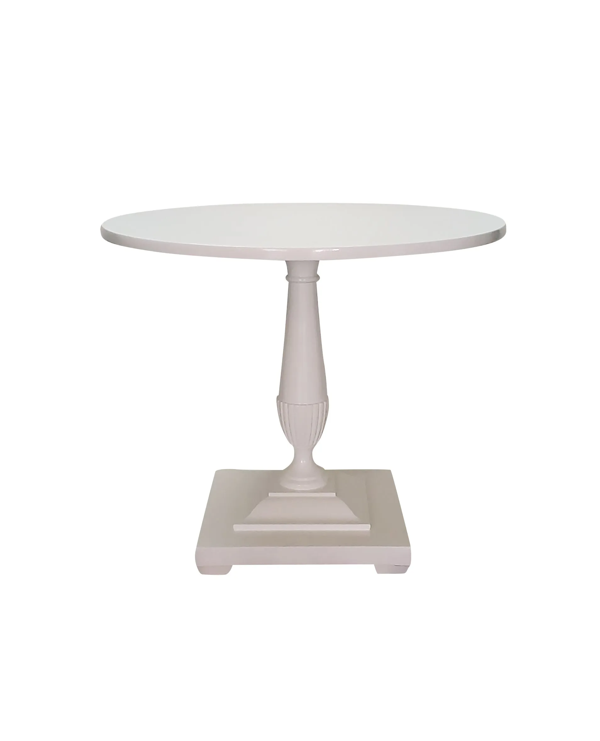 Antique Pedestal Side Tables - White