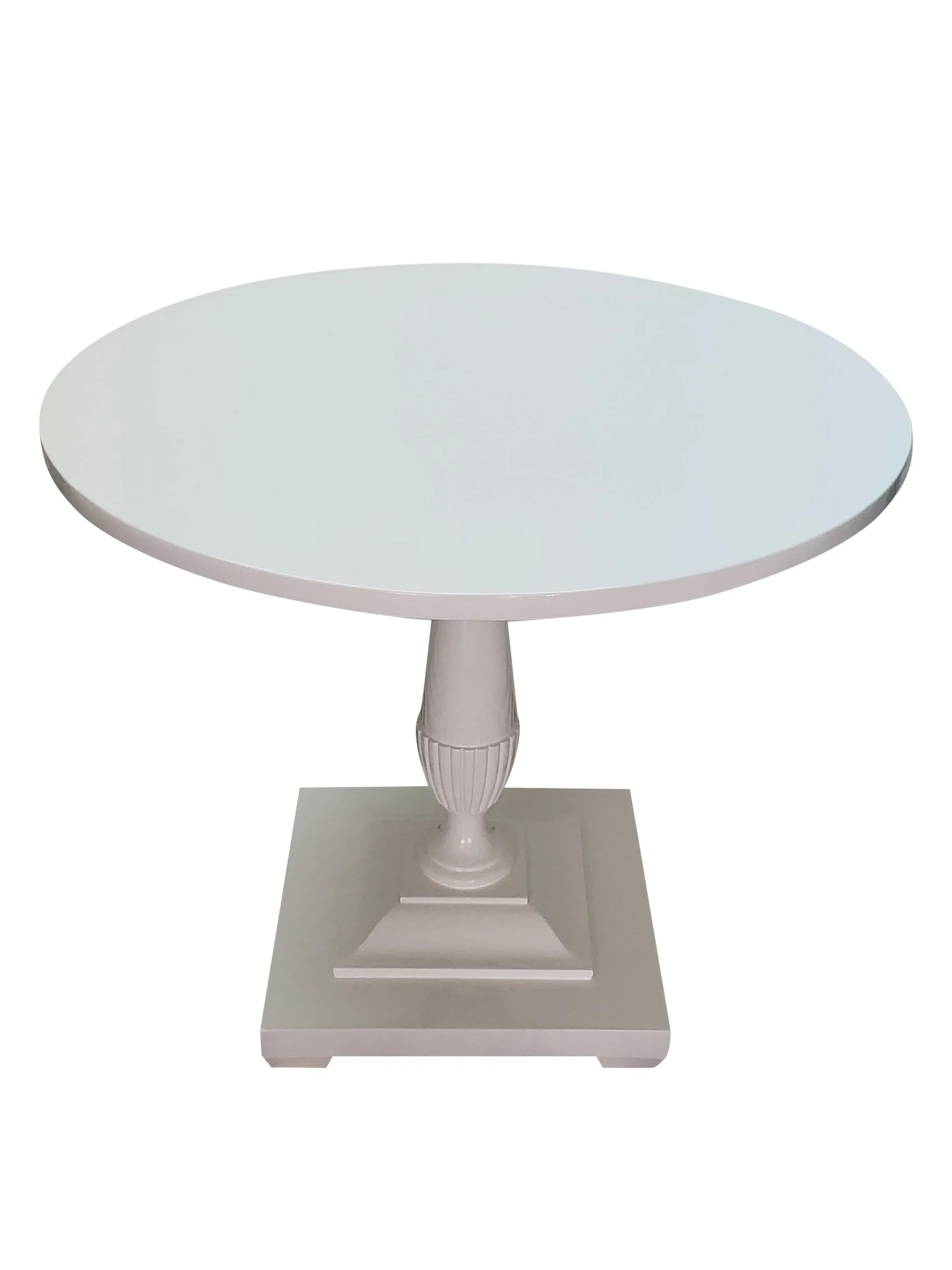 Antique Pedestal Side Tables - White