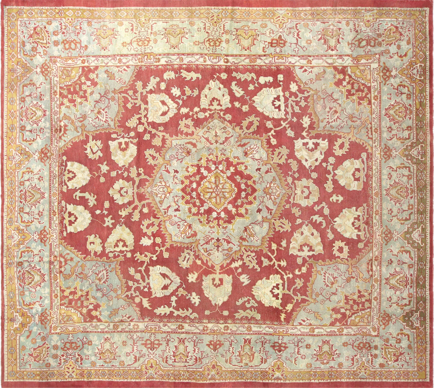 Antique Turkish Oushak Rug - 13'4" x 15'