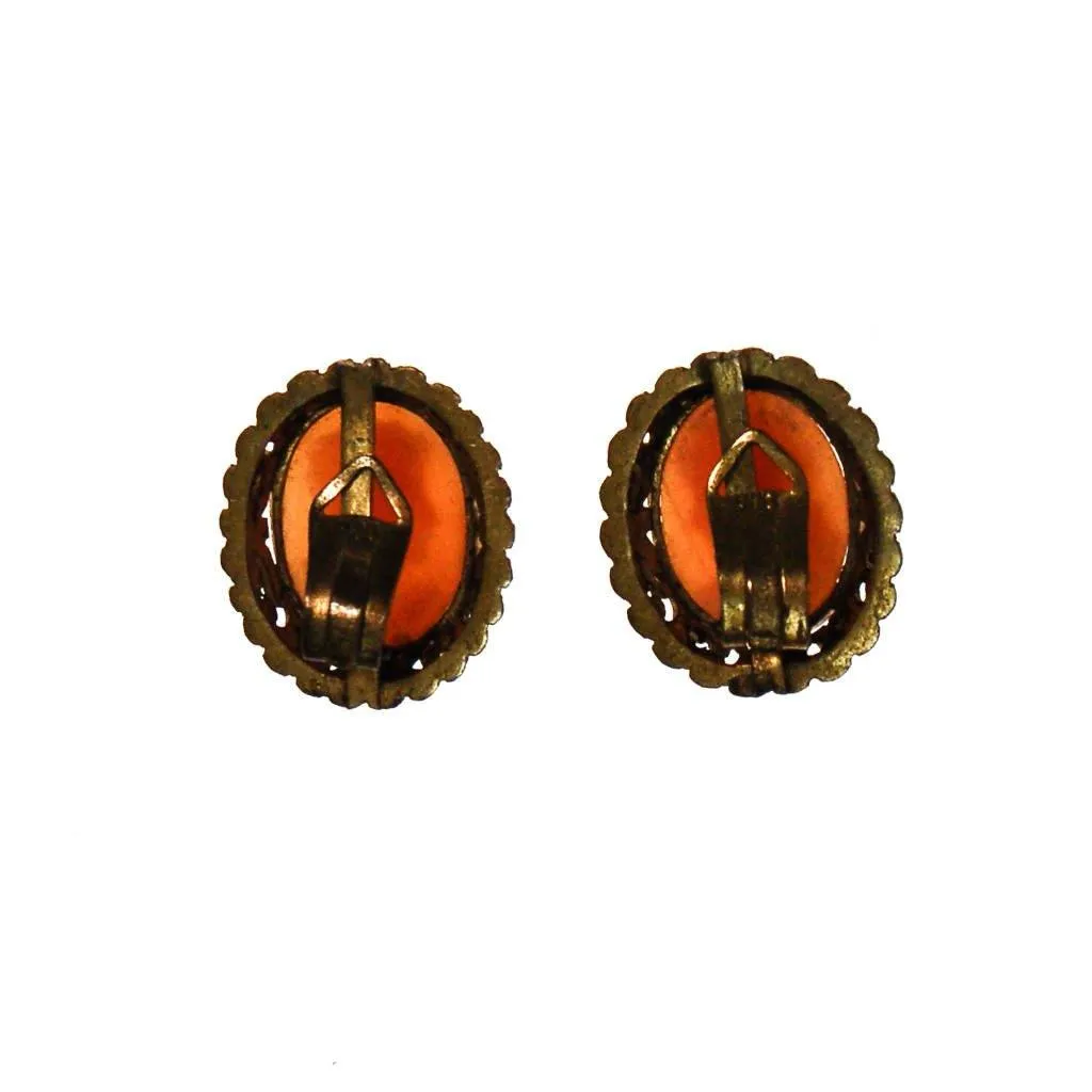 Art Deco Cameo Earrings