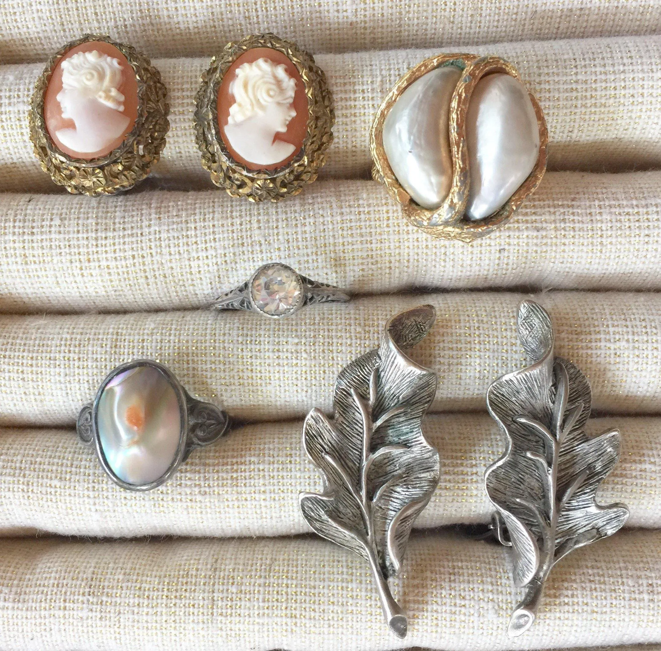 Art Deco Cameo Earrings