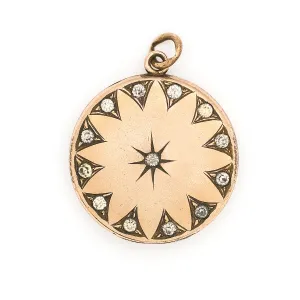 Art Deco Starburst Antique Locket