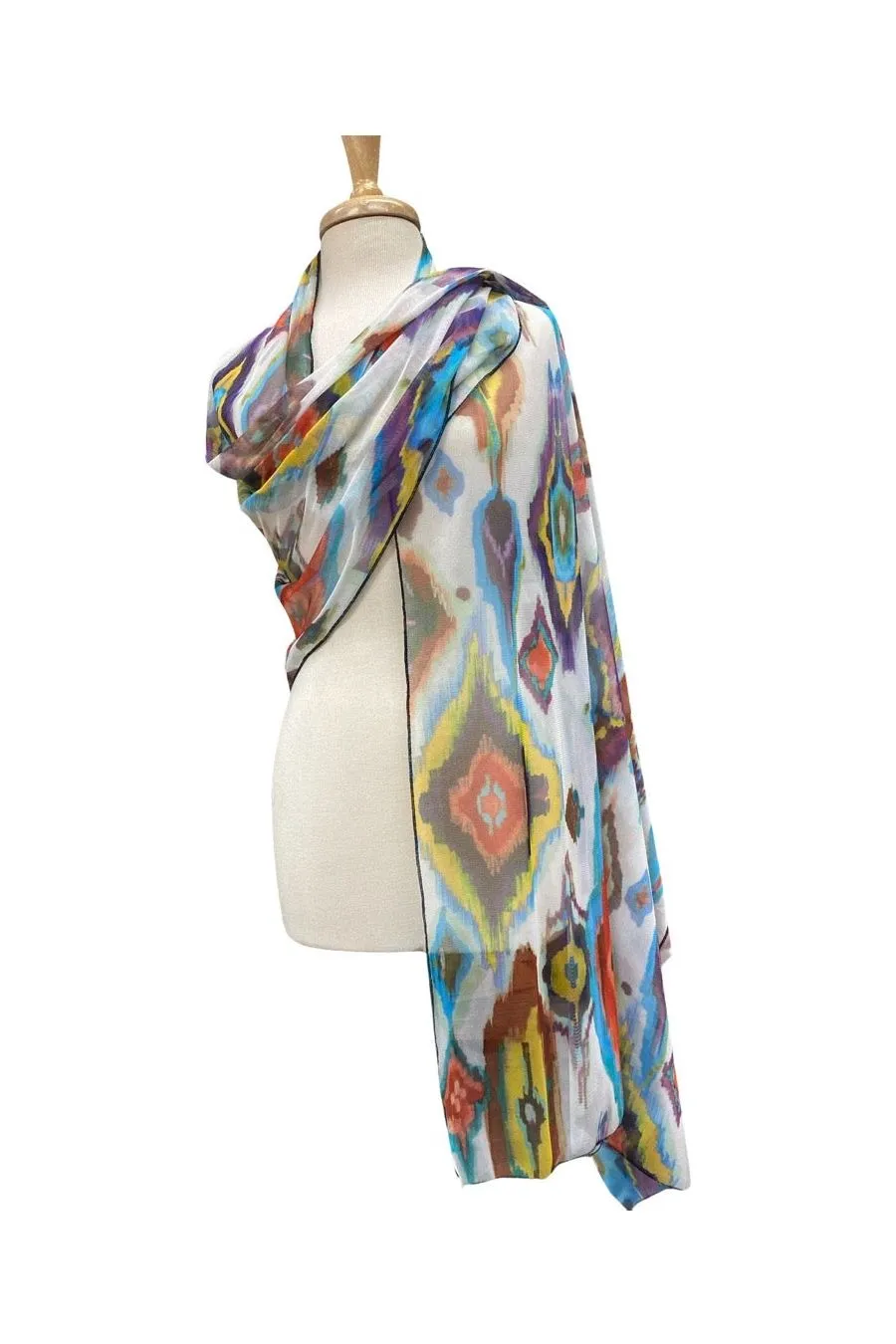 AZTECA Long And Wide Sheer Shawl Stole Wrap Cover