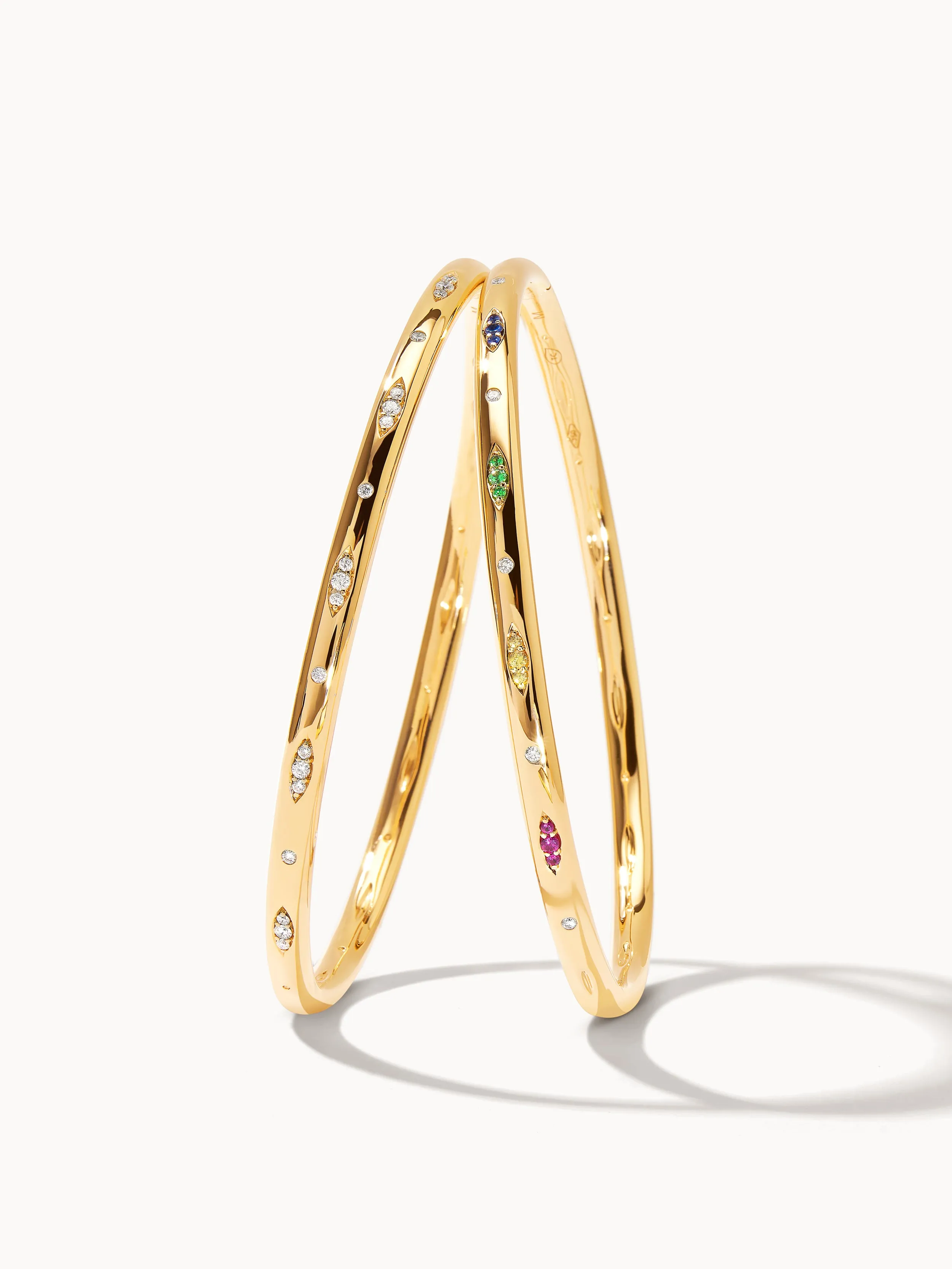 Bangle GYPSY 'Diamond Pavé' 17 cm 18K yellow gold