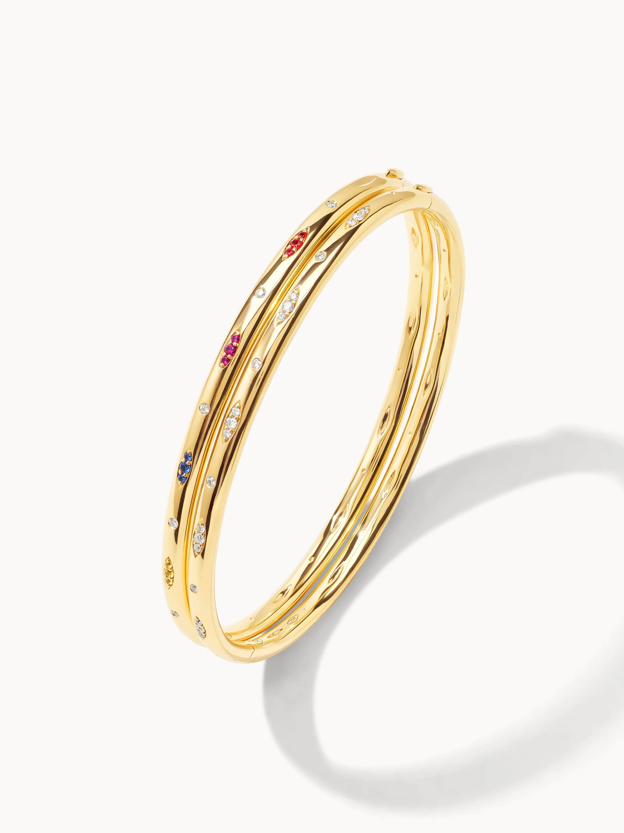 Bangle GYPSY 'Diamond Pavé' 17 cm 18K yellow gold