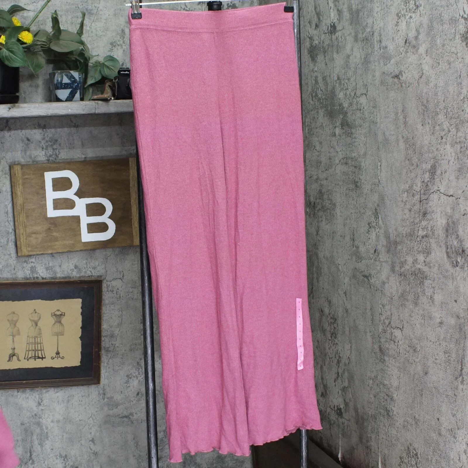 Bb Dakota 2-Piece Cozy Soft Brushed Ribbed Lounge Shirt Pants Set CM37362W