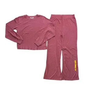 Bb Dakota 2-Piece Cozy Soft Brushed Ribbed Lounge Shirt Pants Set CM37362W