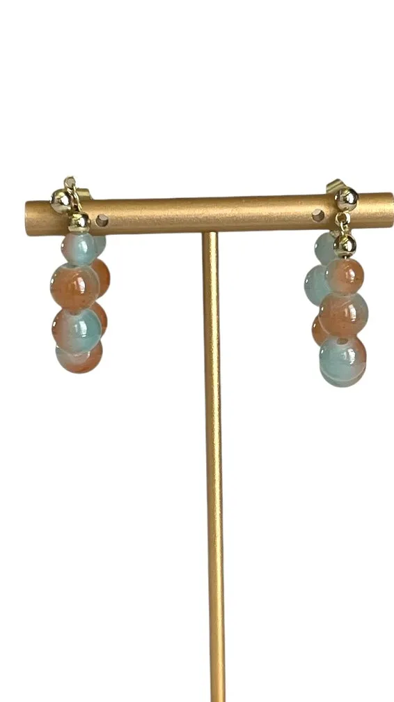 Beaded Jade Earrings