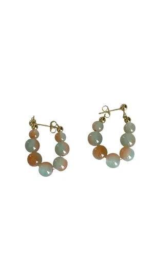 Beaded Jade Earrings