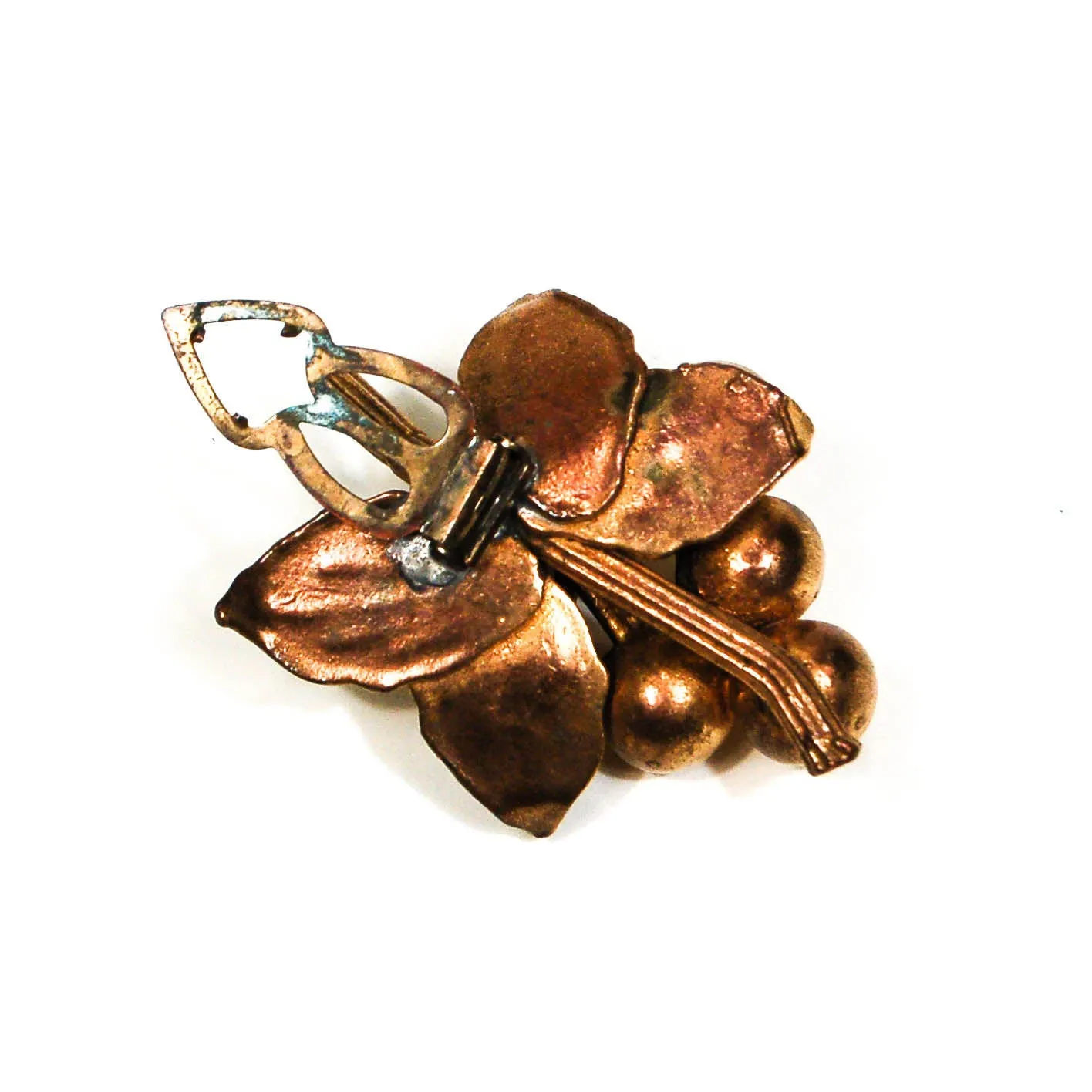 Berry Cluster, Gold Dress Clip Fur Clip