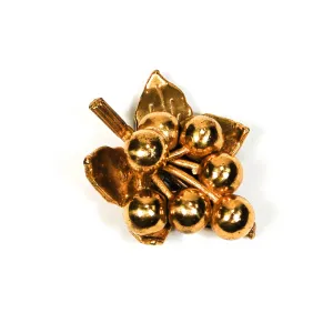 Berry Cluster, Gold Dress Clip Fur Clip