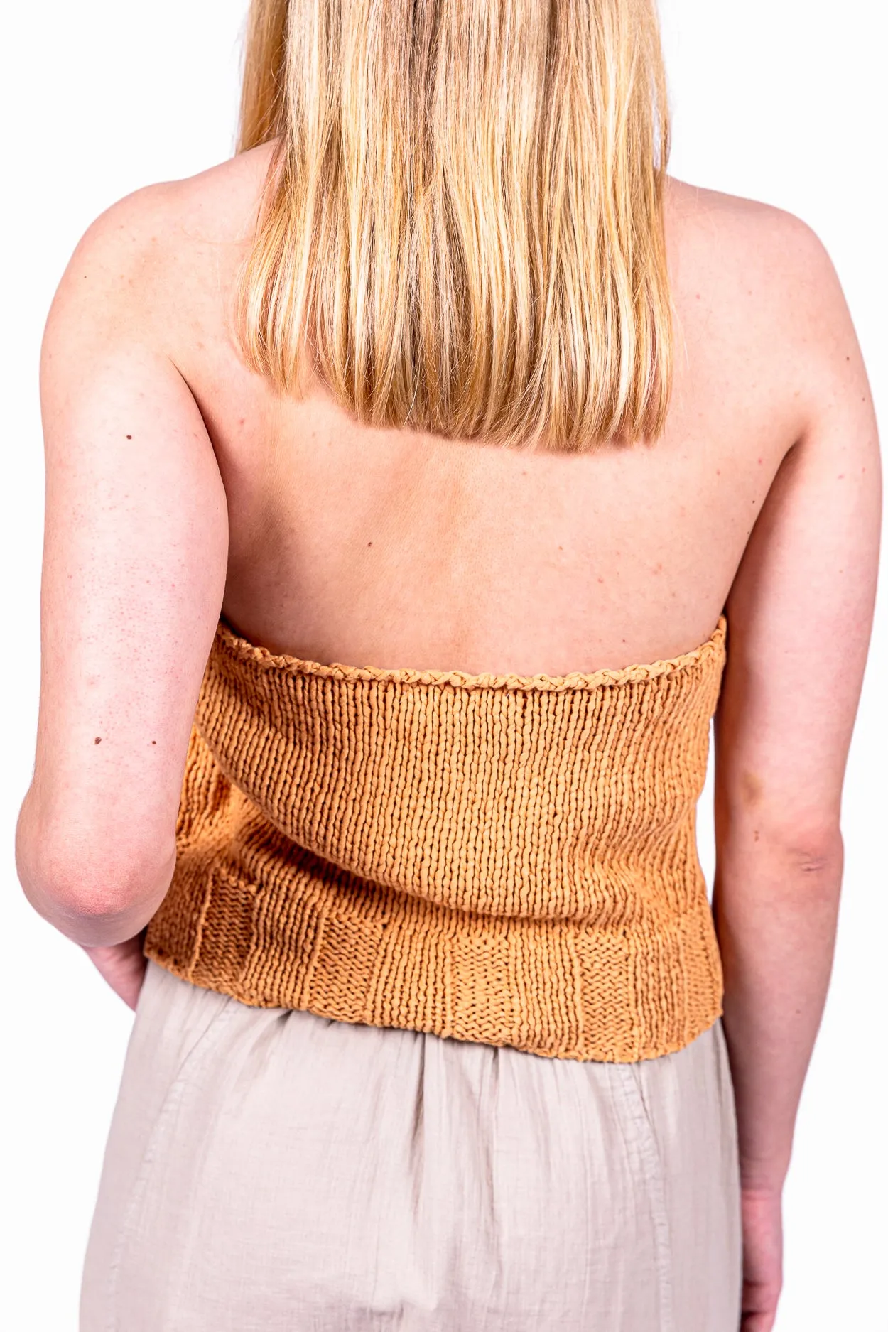Bien knit top in peach