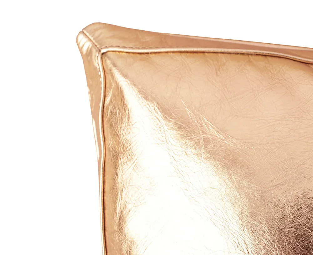 Bling Antique Gold Leather Pillow