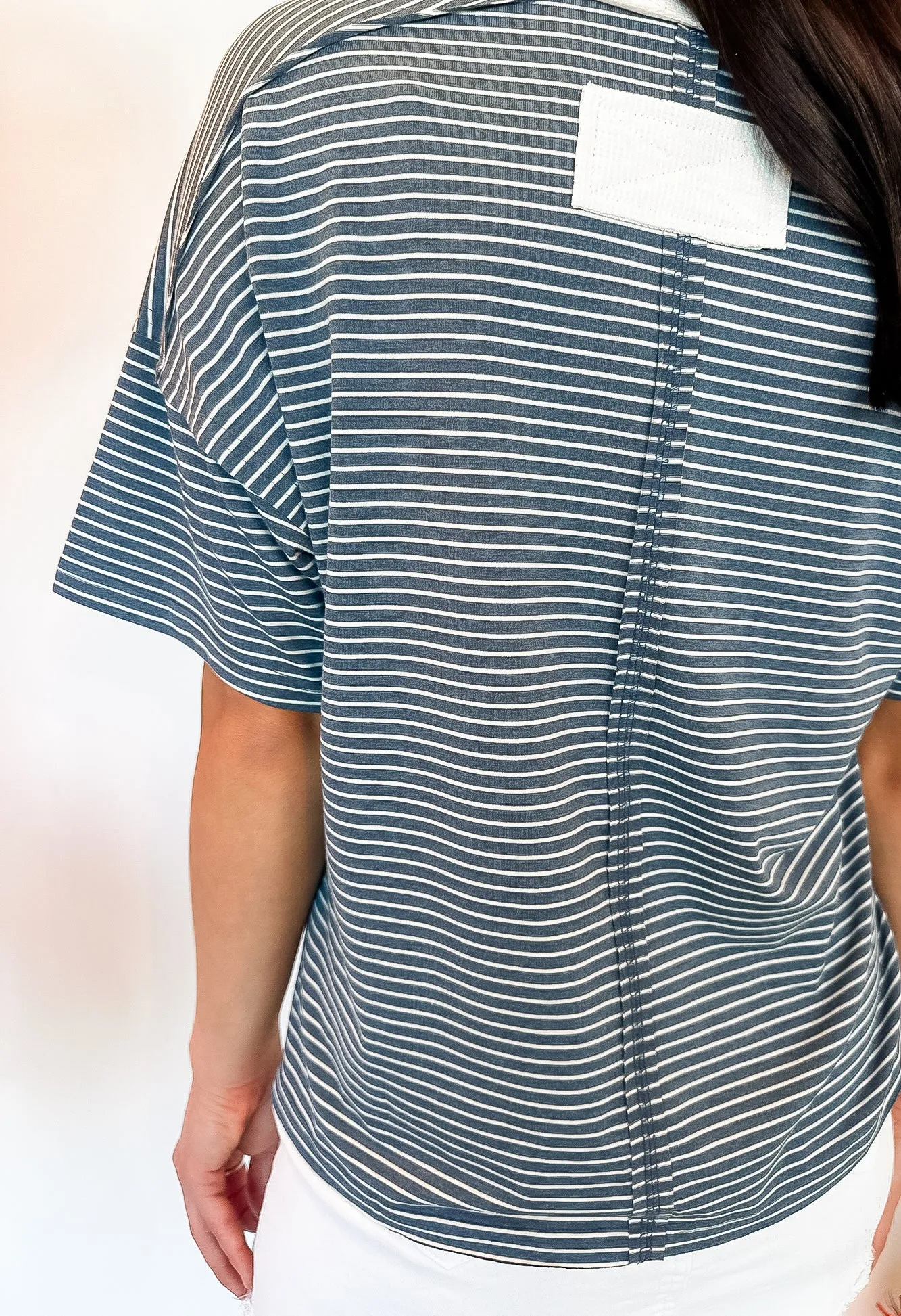 Blue Horizon Striped Top