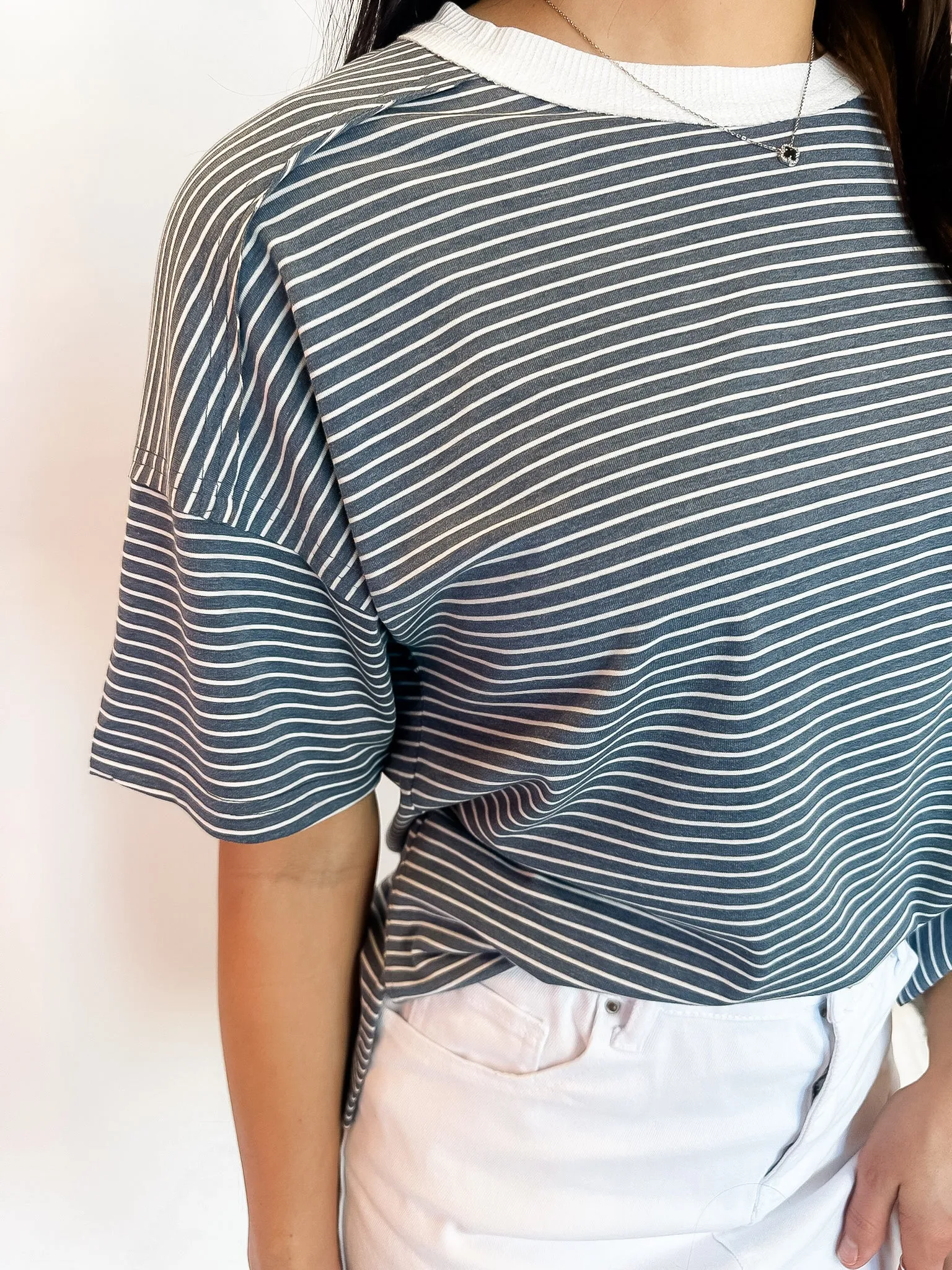 Blue Horizon Striped Top