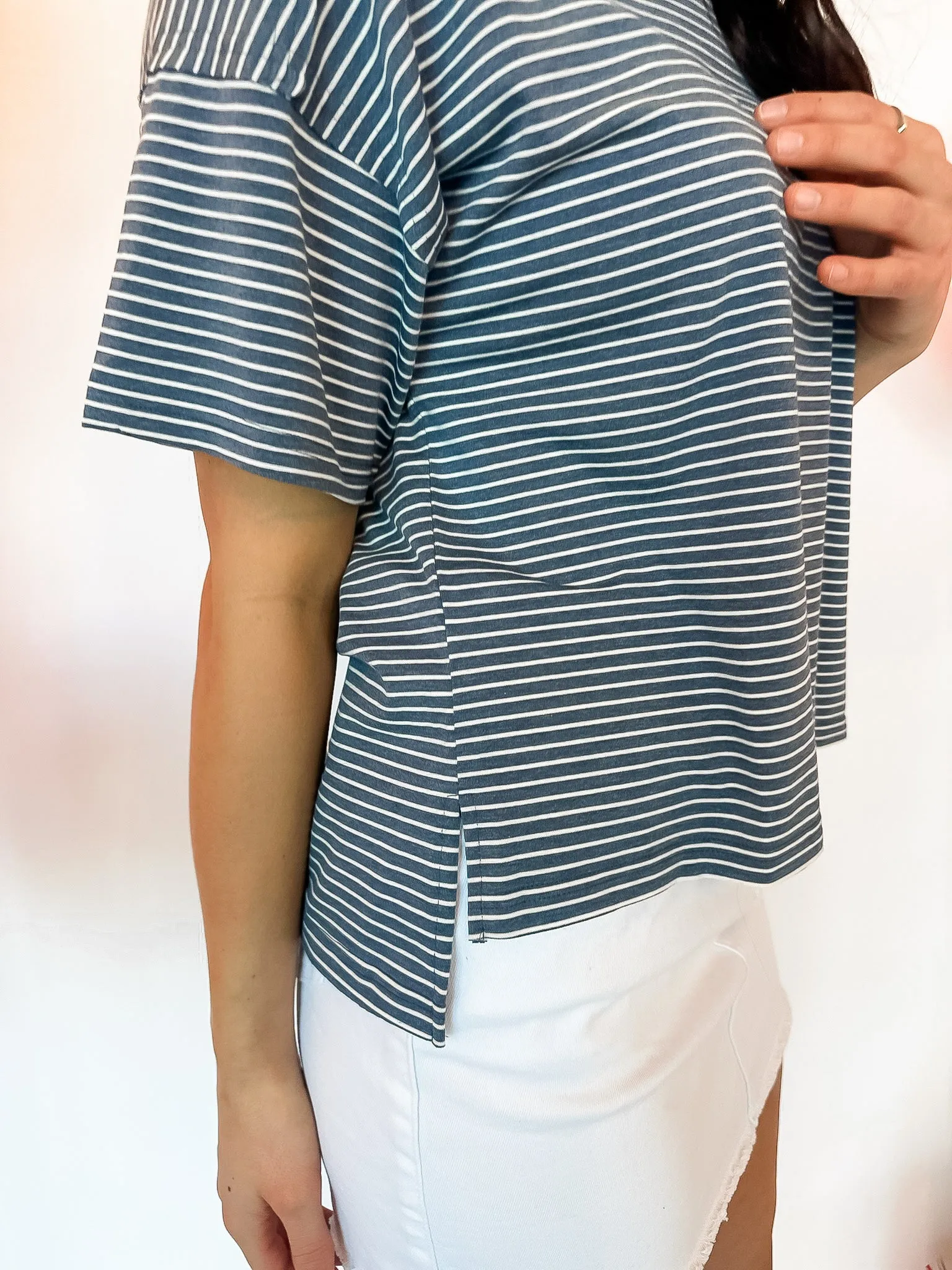 Blue Horizon Striped Top