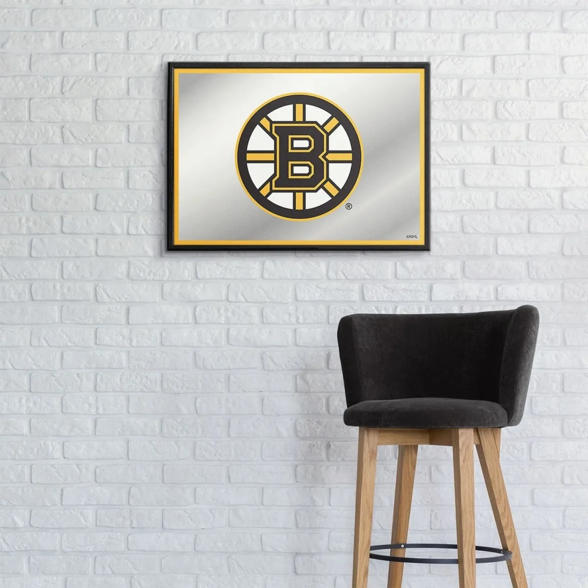 Boston Bruins: Framed Mirrored Wall Sign